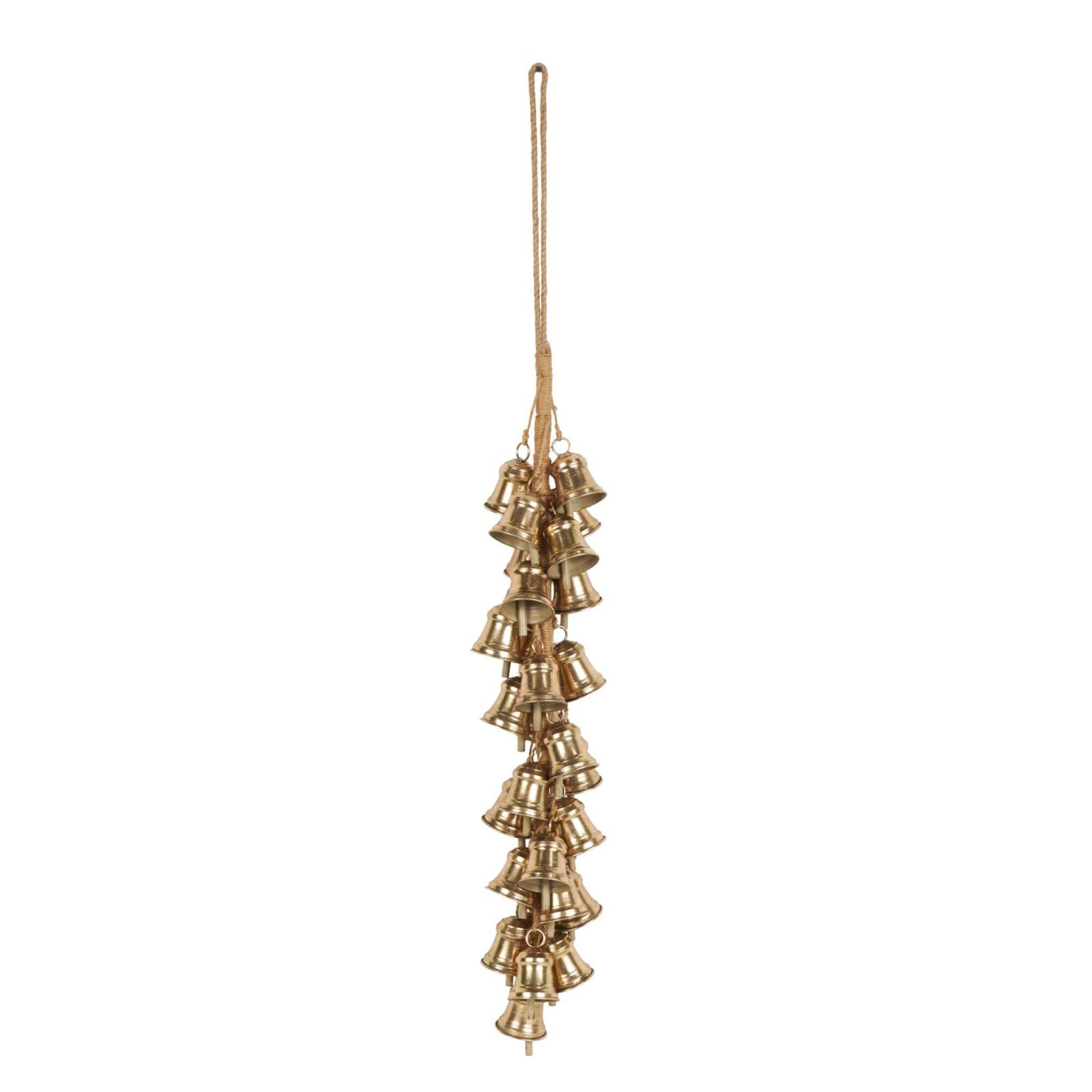 47" Gold Metal Cascading Cluster Decorative Bells
